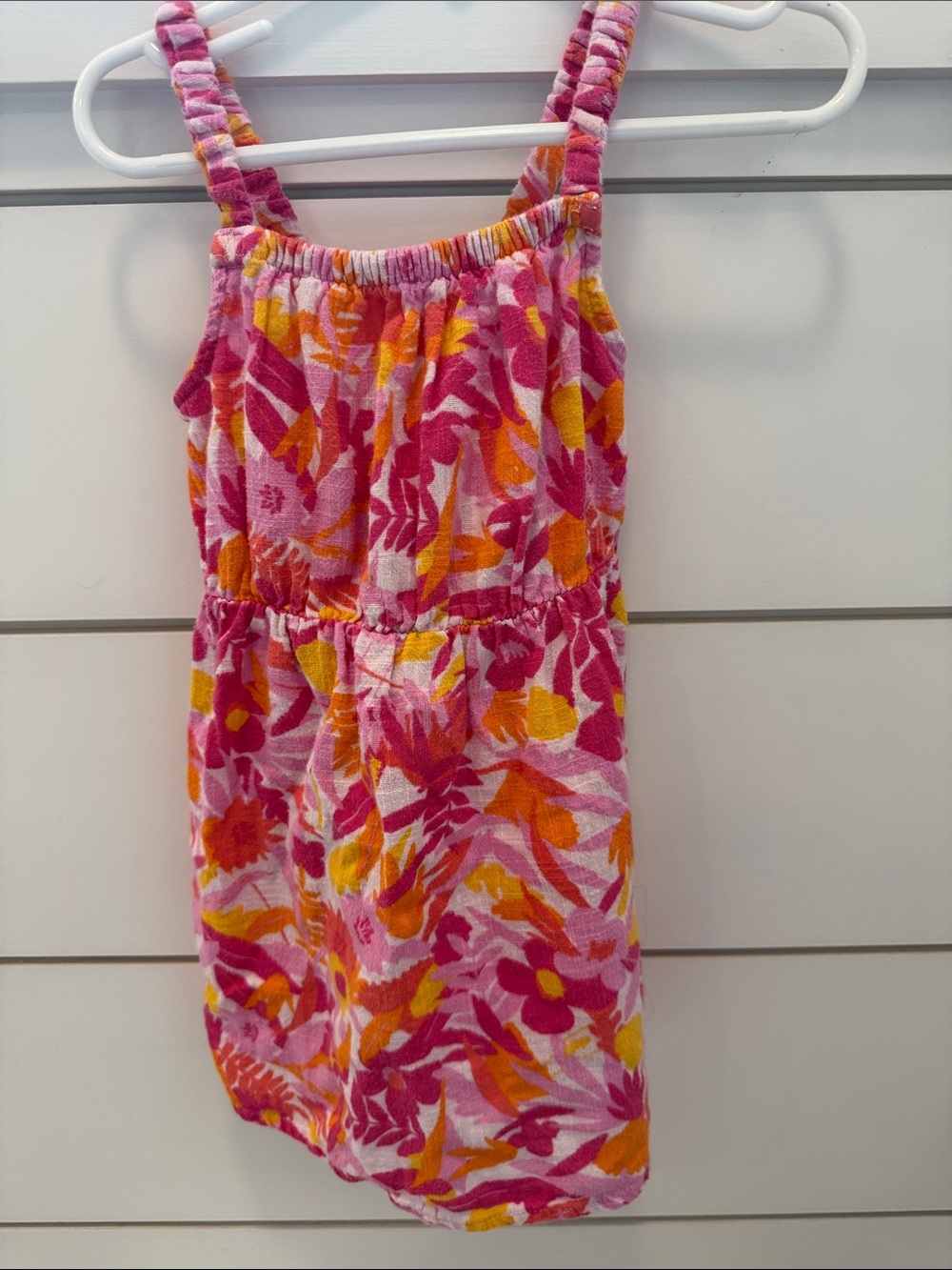 Cat & Jack Pink Orange Floral Terry dress